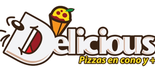 Delicious Logo Pizza Cono