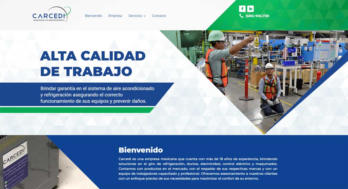 Diseno Pagina Web Servicios Construccion Carcedi