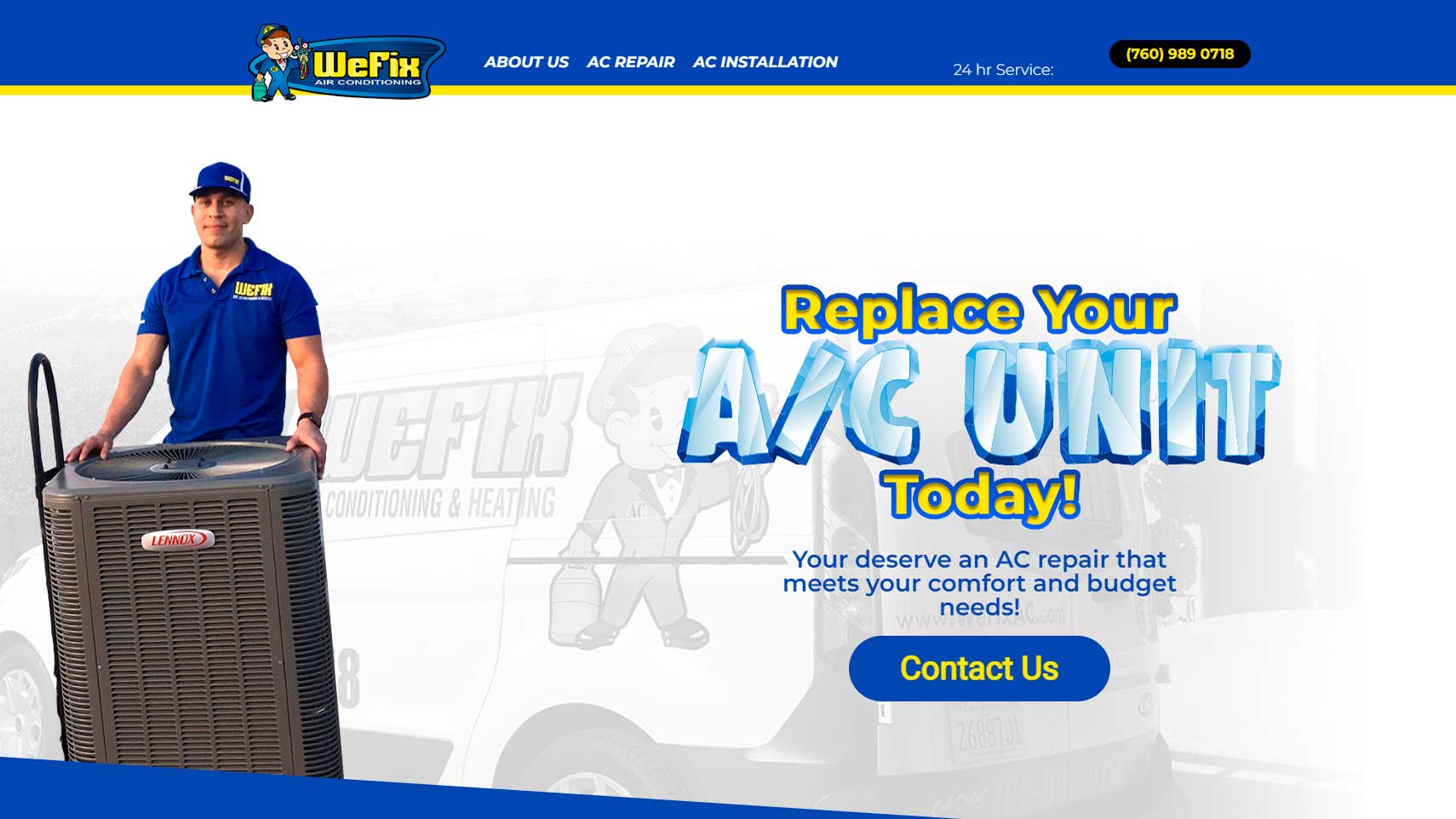 AC Air HVAC Template Graphic Design WEFIX