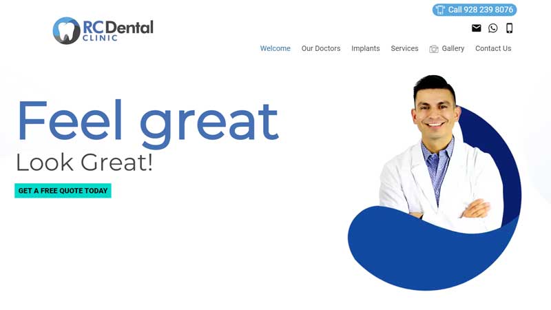 DENTAL Website Template Graphic Web Design DOCTOR RCDENTAL