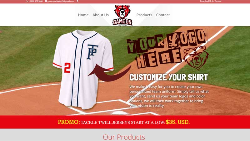 UNIFORMS Website Template GAMEON