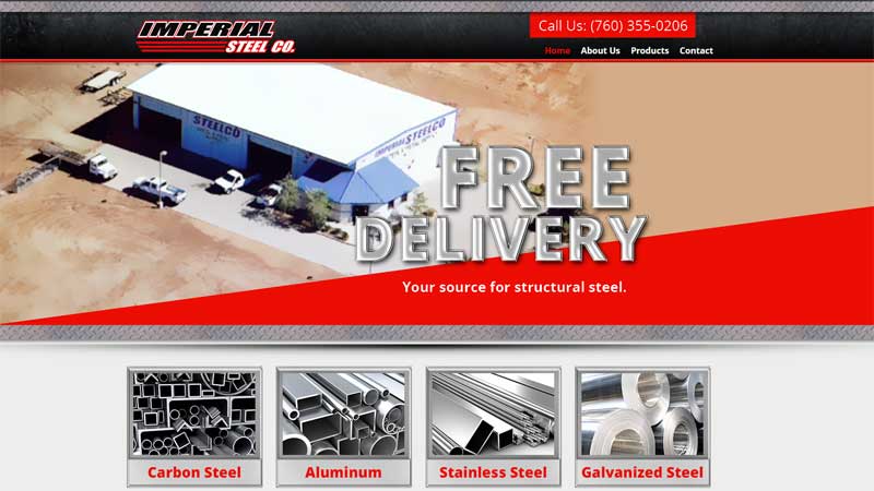 Steel Sales Template Webiste IMPERIALCO
