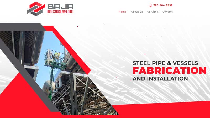 Welding Website Template Design BAJAIW